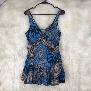 Ladies One Piece Swim Dress, All in One SZ XL, Great Maternity Swimsuit Boyshort